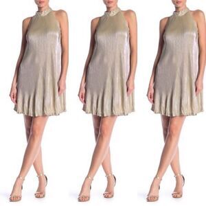 Angie
Pleated Metallic Dress  